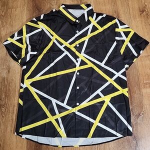 NWOT Retro Style 80's XL Bowling Geometric Print Men's Short Sleeve Hawaiian